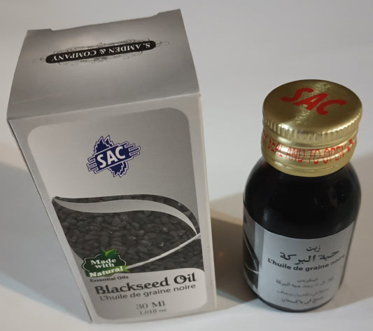 2 Bottles of 30 ml BLACKSEED OIL Made with Natural Essential Oil by SAC # SACBSO
