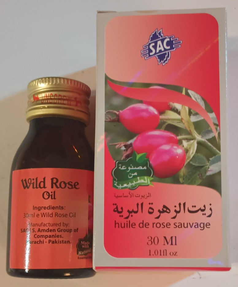 2 Bottles of 30 ml-WILD ROSE OIL by SAC #SACWR Fast the USA Shipping