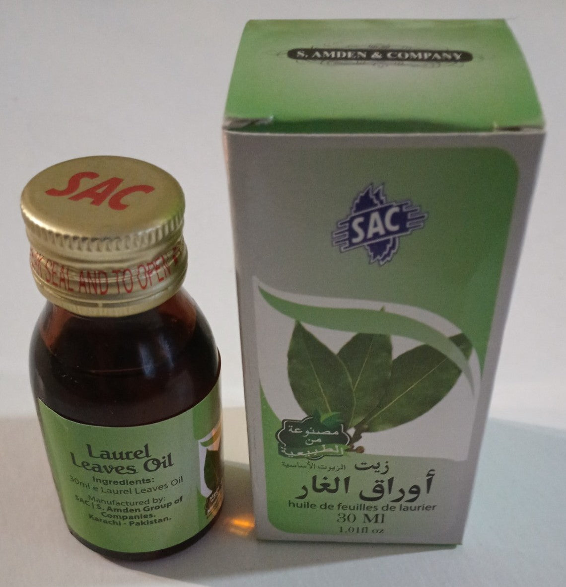 2 Bottles of 30 ml LAUREL LEAVES OIL-Made with Natural Essential Oils # SACLLO