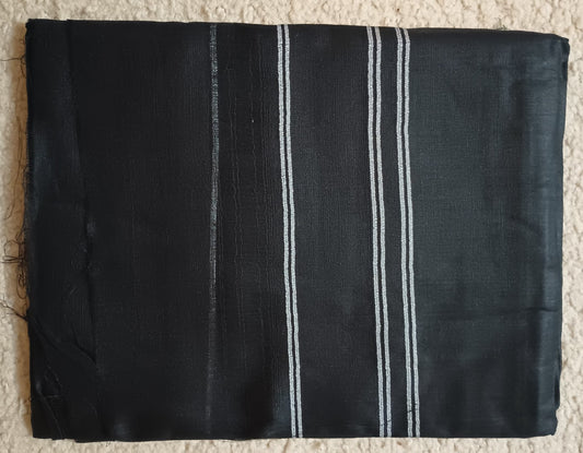 2.5 Yards 2 Pcs. of Black Turban/Imama/Pagri Fabric # 2.5BTM