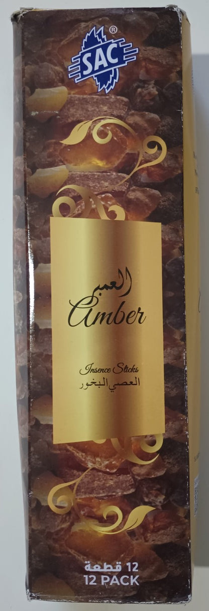 12 Pouches OF AMBER العنبر INCENSE STICK # SACAP-Fast US Shipping