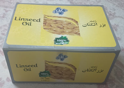 2 Bottles of 30 ml LINSEED OIL-100% Natural # SACLED