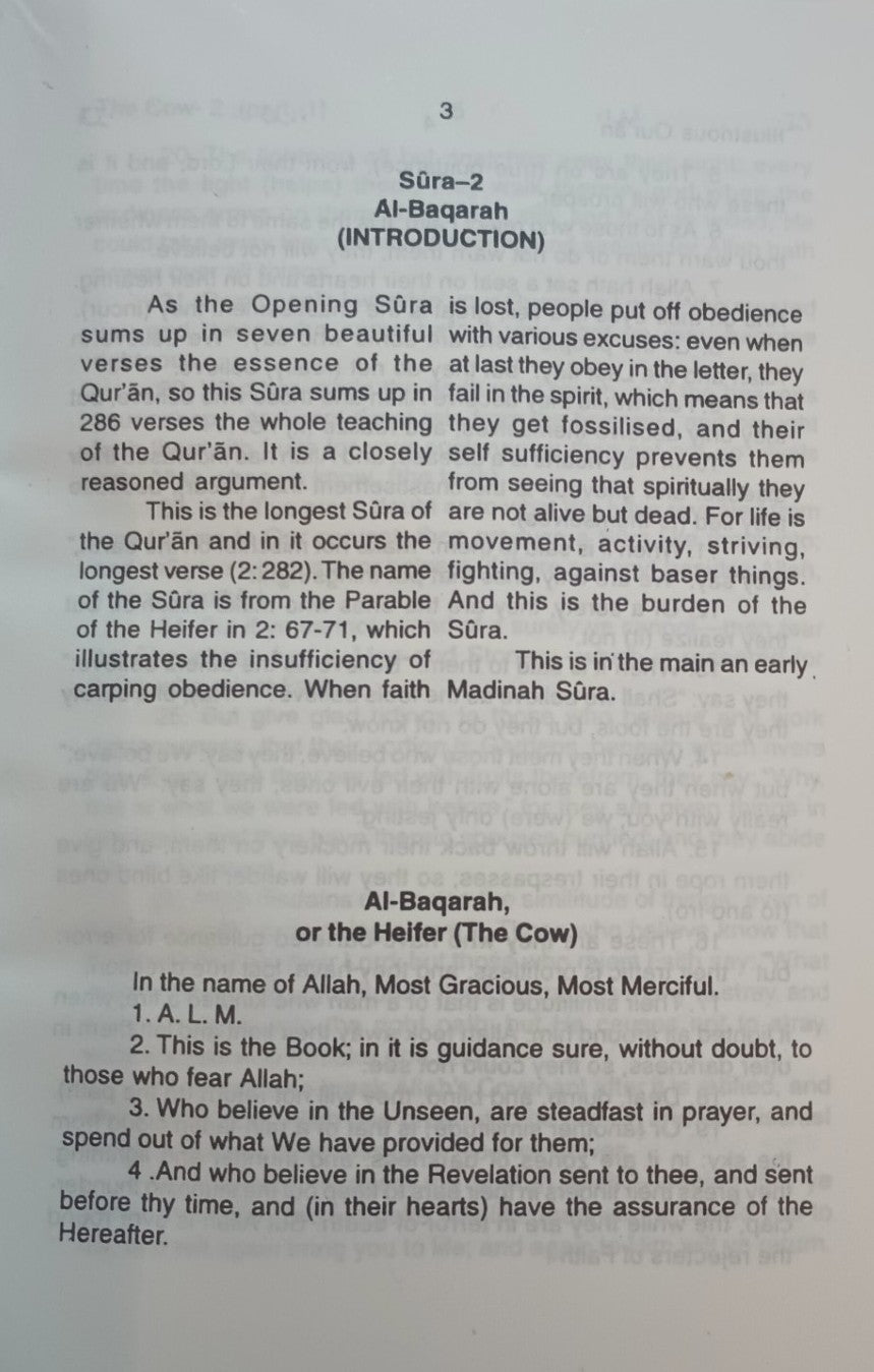 3 Copies of The Holy Quran (English Only) Abdullah Yusuf Ali # 3AETIZ
