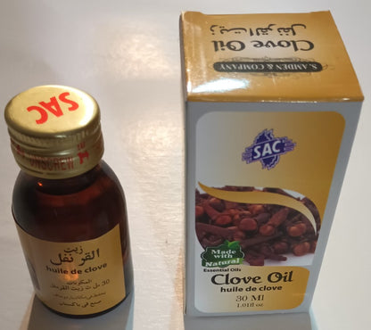 2 x 30 ml-CLOVE OIL by SAC [Fast the USA Shipping] SACCO