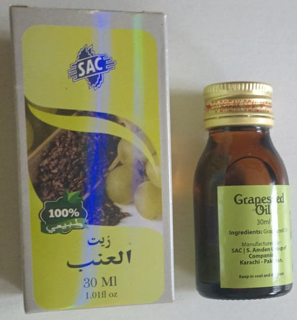 2 Bottles of 30 ml- GRAPESEED OIL 100% Natural #SACGSD