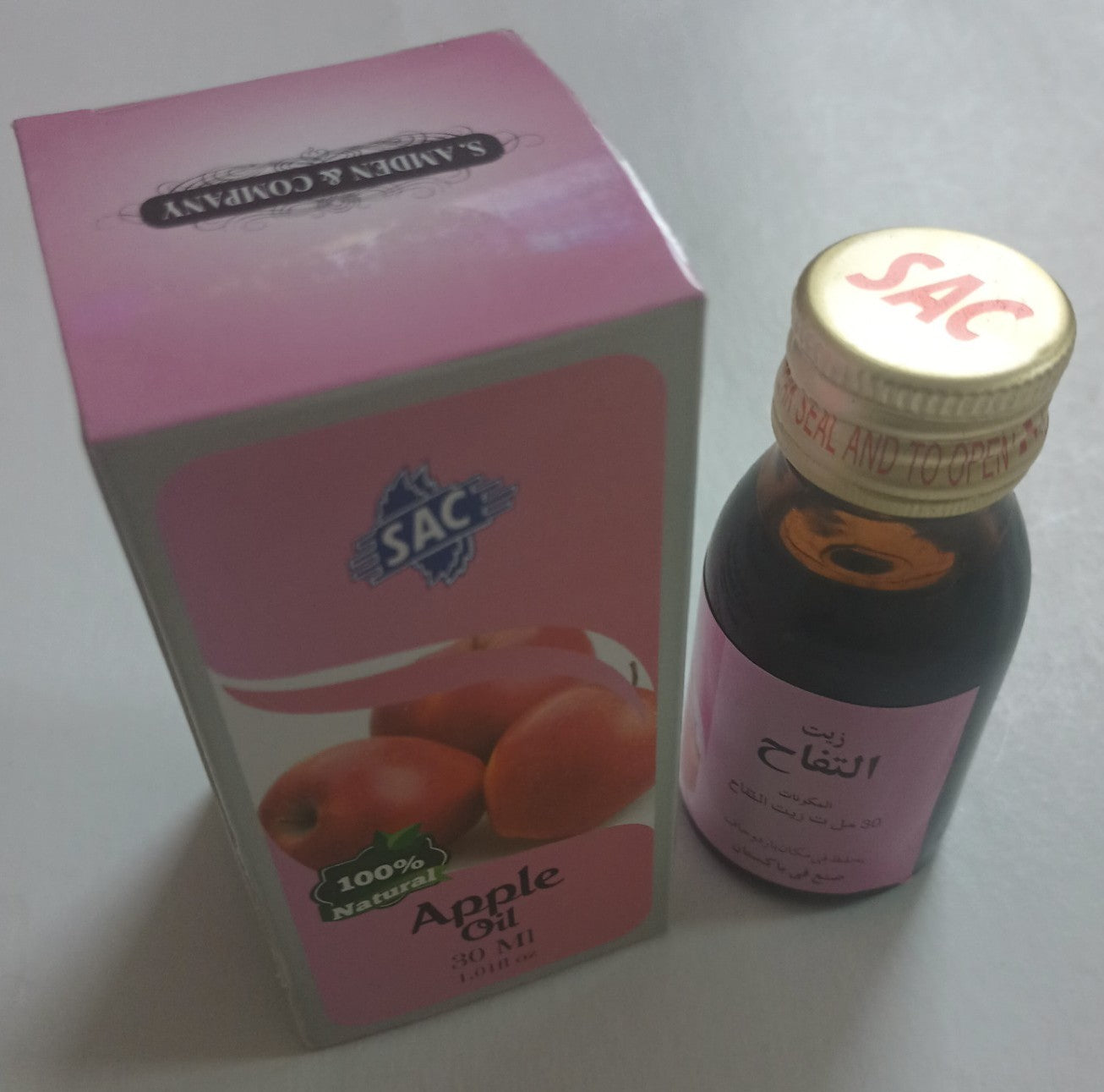 2 Bottles of 30 ml APPLE OIL 100% Natural #SACALE