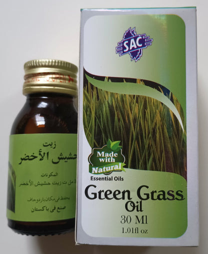 12 Bottles of 30 ml GREEN GRASS OIL Made with Natural Essential Oils #SACGGO