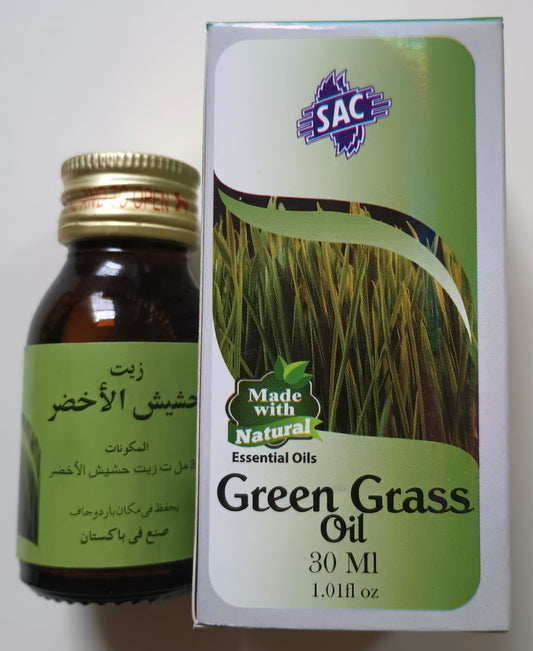 12 Bottles of 30 ml GREEN GRASS OIL Made with Natural Essential Oils #SACGGO