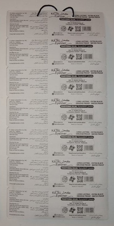 6 Pieces of KAJAL STICK SUNNAH KUHL # 6KSAC- LEAD FREE [Fast US Shipping]