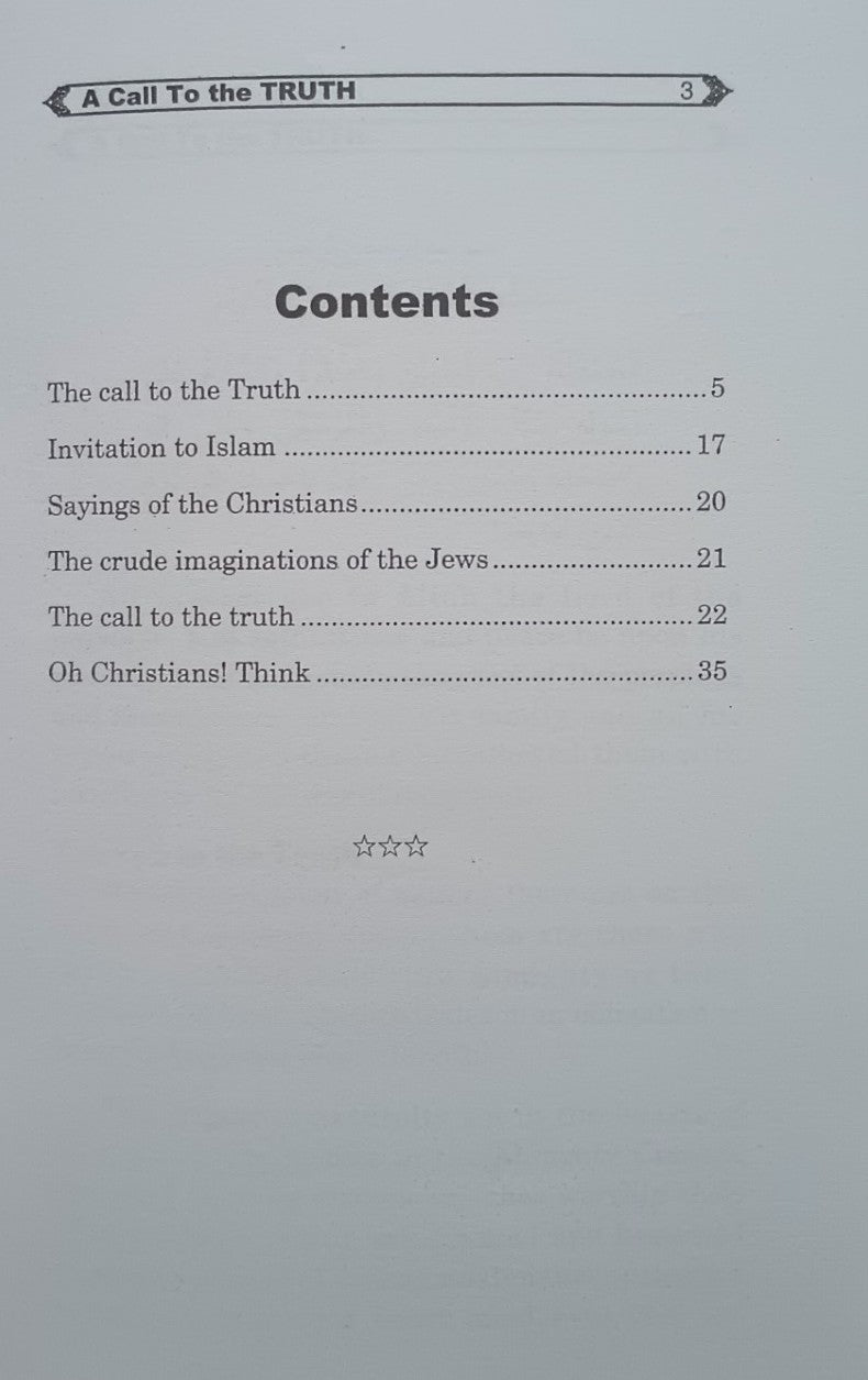 5 Copies of A CALL TO THE TRUTH # MMQACTTT Mufti M. Aashiq Ilahi