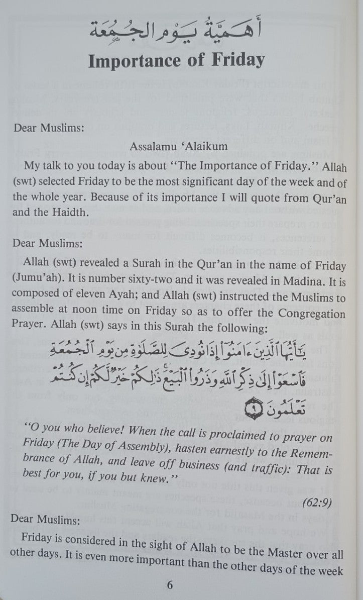 12 Copies of Friday Khutab by Dr. Ahmad H. Sakr #DSFK