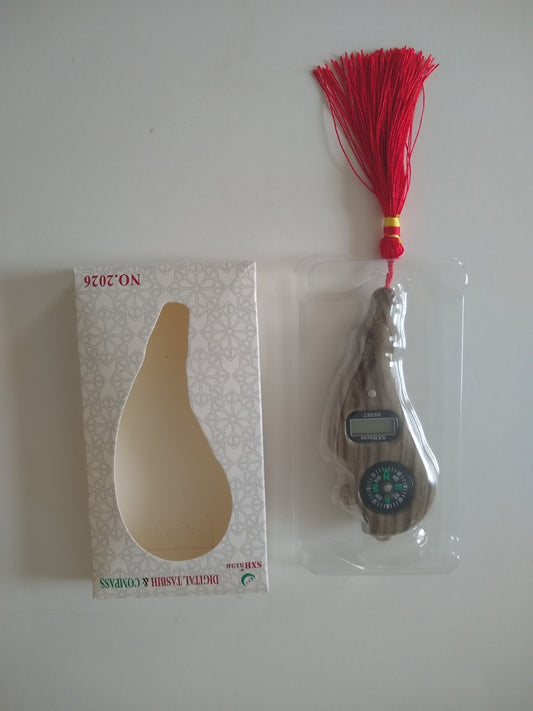 2 Pcs. of DIGITAL Tasbih /Hand Tally (Tassel + Compass) #2DTWC-Fast US Ship.