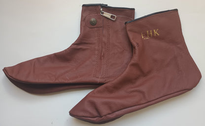 Muslim Leather Socks/KHUFFAIN/KHUFF/SUNNAH #LS8BR 100% Genuine Leather