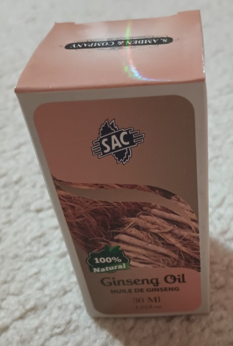 2 Bottles of 30 ml GINSENG OIL 100% Natural by SAC #SACAEO