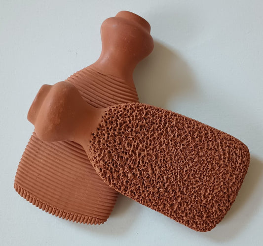 12 Pieces of 100% Natural Clay Foot Scrubber Fast US Shipping #AFS