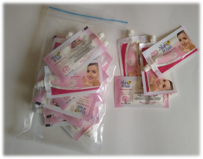 40 Sachets of Whitening Cream w/Goat Milk + Whitening Beads #SACWCS
