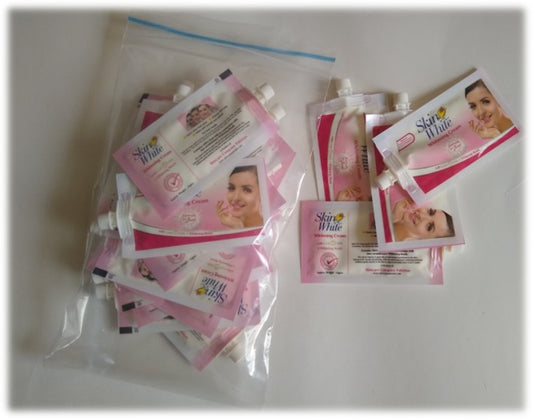 40 Sachets of Whitening Cream w/Goat Milk + Whitening Beads #SACWCS