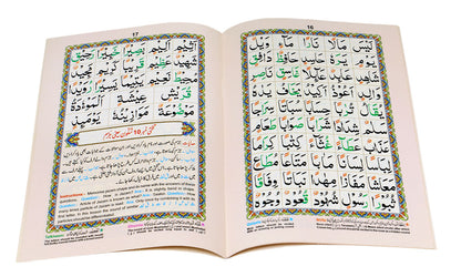 12 Copies of TAJWIDI COLOR CODED NOORANI QAAIDA (Instructions in ENGLISH + URDU) Q271