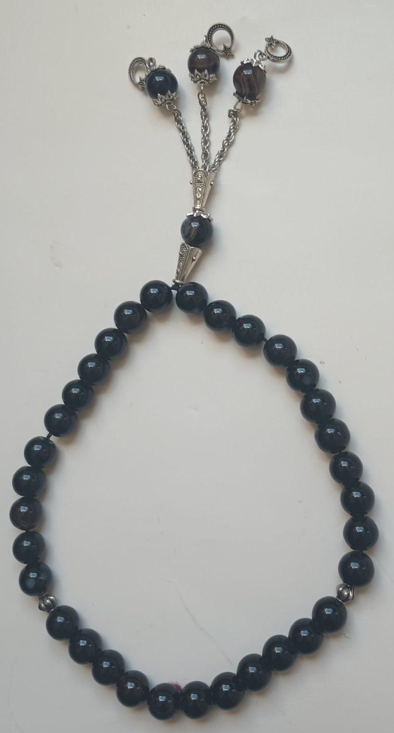 AQIQ/AGATE STONE PRAYER BEADS (Tasbih/Rosary/Misbaha) #33AP