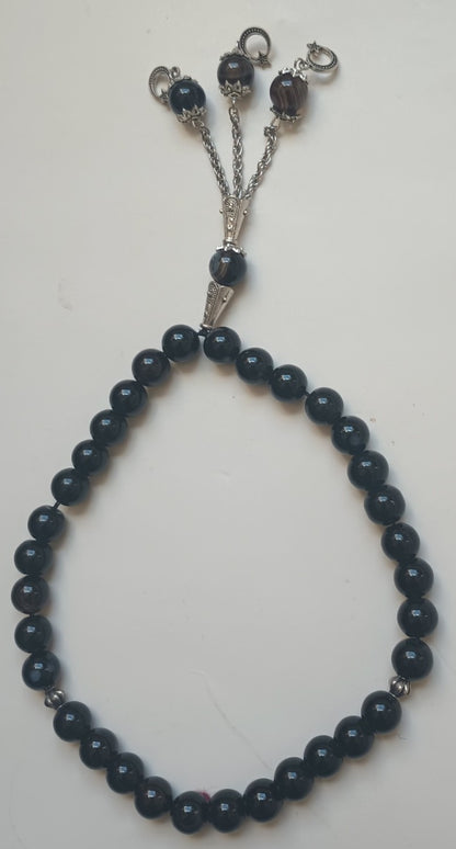 AQIQ/AGATE STONE PRAYER BEADS (Tasbih/Rosary/Misbaha) #33AP
