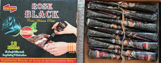 12 BLACK CONES HENNA (MEHANDI) #ATBC Fast US Ship.