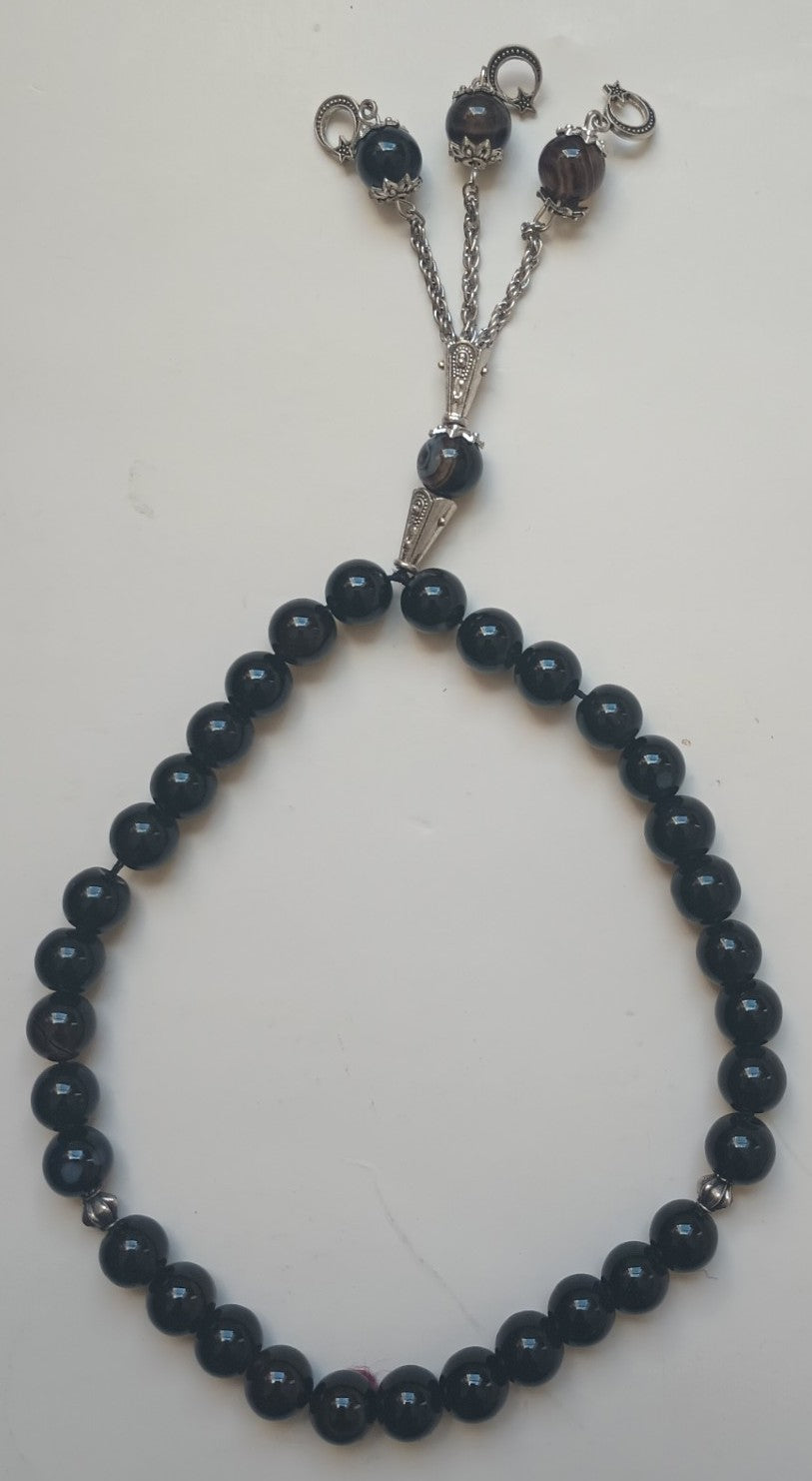 AQIQ/AGATE STONE PRAYER BEADS (Tasbih/Rosary/Misbaha) #33AP