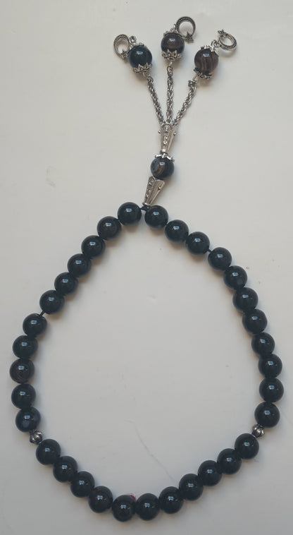 AQIQ/AGATE STONE PRAYER BEADS (Tasbih/Rosary/Misbaha) #33AP