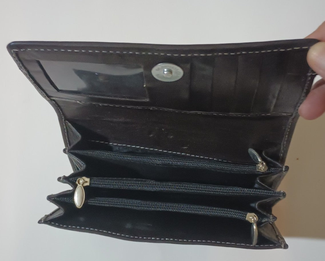 2 Pcs. Of Women's Large Capacity Genuine Leather Clutch Wallet #IZWCWW