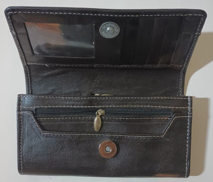 2 Pcs. Of Women's Large Capacity Genuine Leather Clutch Wallet #IZWCWW