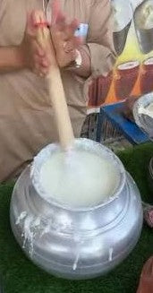 12 Pcs. of Hafsa Traditional Wooden Lassi Maker/Mixer/Blender-Buttermilk Churner # HWHMB
