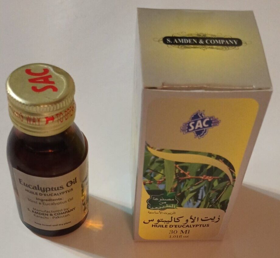 2 Bottles of 30 ml- EUCALYPTUS OIL Made with Natural Essential Oils by SAC #AEO