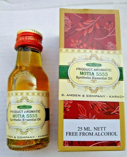 MOTIA 5555 موتيا Perfume 2 Bottles (Alcohol Free)Oil/ Attar(Aromatic Product)