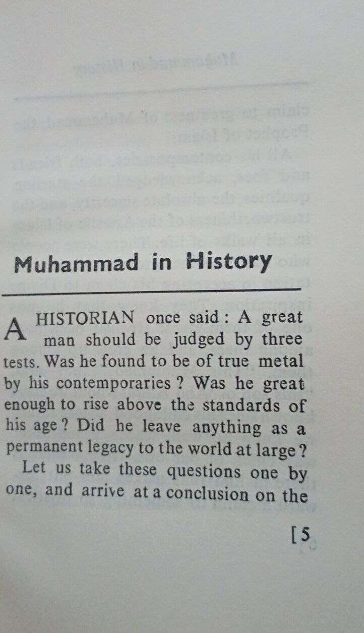 MUHAMMAD (S.A.W.) in HISTORY by Abdullah Yusuf Ali #MIHAP  US Fast Shipping