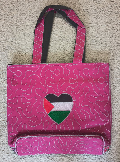 PALESTINE Shoulder Bag with Zipper #400PB حقيبة كتف فلسطين بسحاب