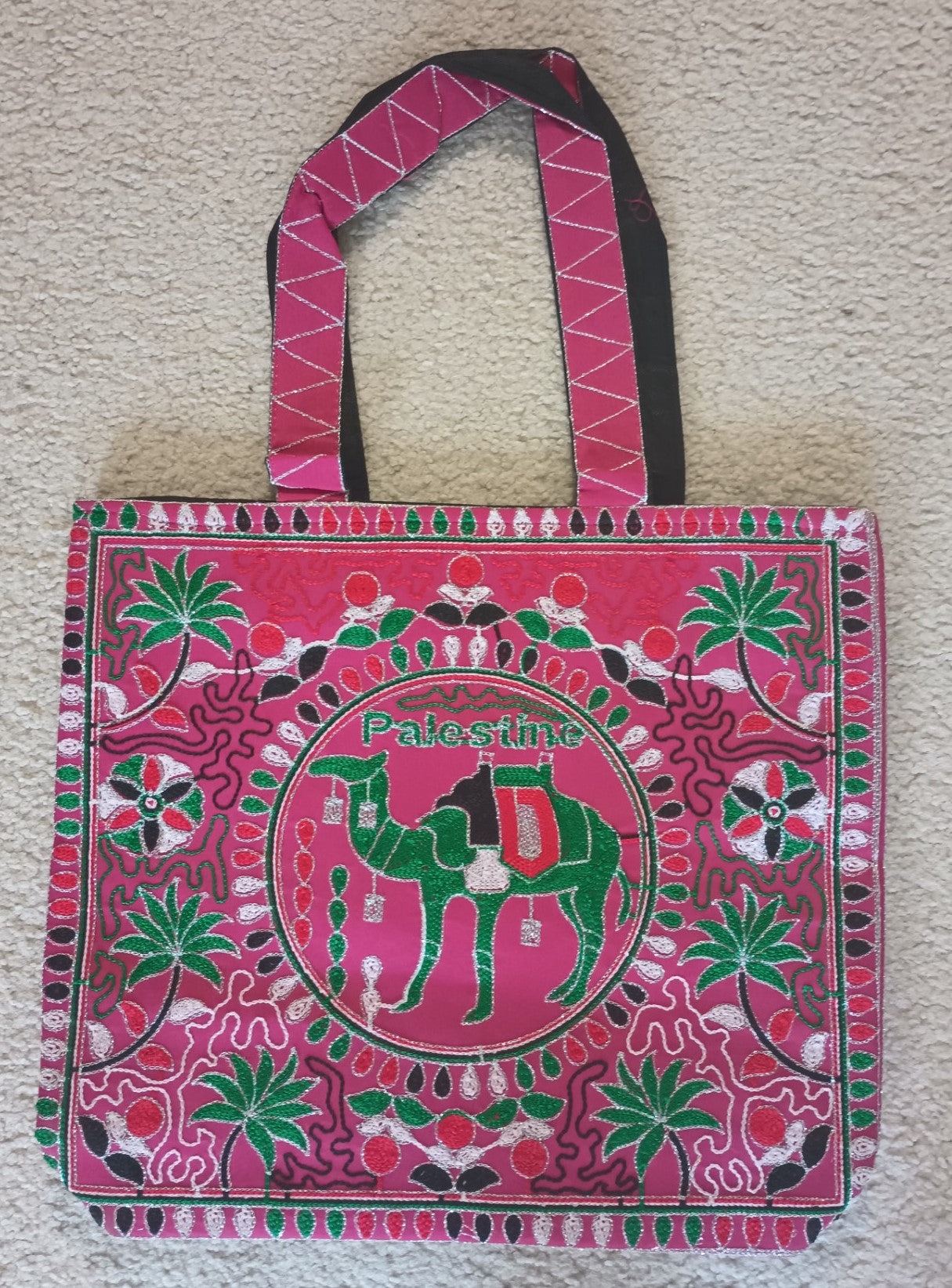 PALESTINE Shoulder Bag with Zipper #400PB حقيبة كتف فلسطين بسحاب