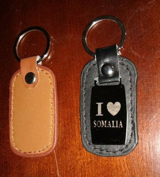 2 Pieces of I LOVE SOMALIA KEYCHAIN with Ring-#2PULKCS (Gift for all Occasions)