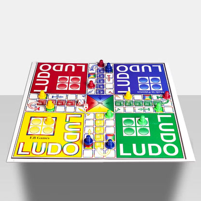 2in1 Wood Board LUDO + SNAKES & LADDERS GAME With Gift Box 18”x18” #2in1FB