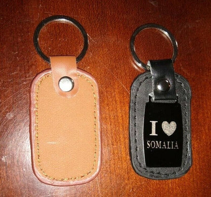 2 Pieces of I LOVE SOMALIA KEYCHAIN with Ring-#2PULKCS (Gift for all Occasions)