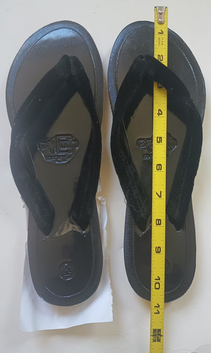 HANDMADE MYANMAR TRADITIONAL FLIP FLOP Leather Mandalay SLIPPER (Size 12)