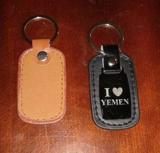 2 Pieces of I LOVE YEMEN KEYCHAIN with Ring-#PULKCY2 (Gift for all Occasions)