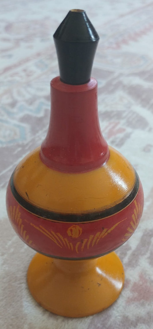 Decoration Wood Surma Dani/Kohl Container (With Applicator) # WRYSD