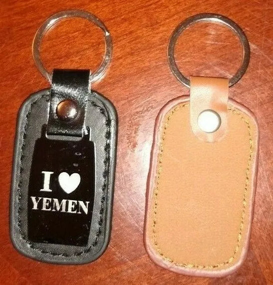 12 Pieces of I LOVE YEMEN KEYCHAIN with Ring-#PULKCY (Gift for all Occasions)