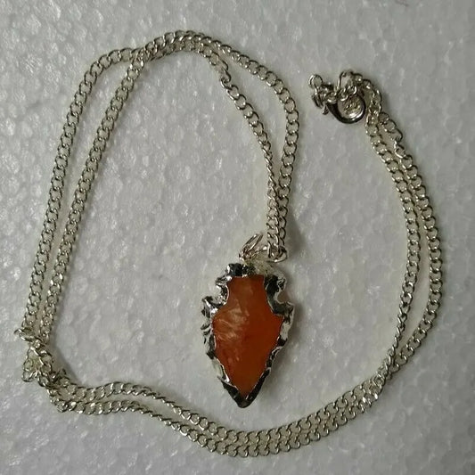 2 NATURAL ROSE QUARTZ ARROWHEAD PENDANT-Gemstone Pendant #MTI161RQ