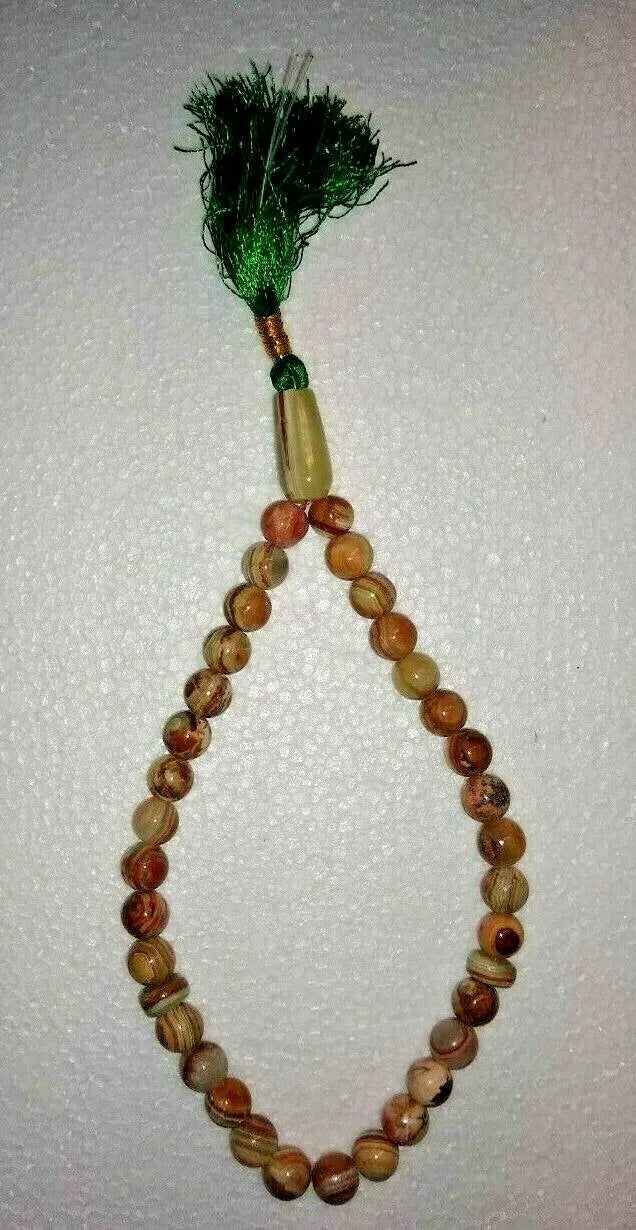 Hand Carved MARBLE PRAYER BEAD #MPBB33 [Gift for All Occasions] Fast US Shipping