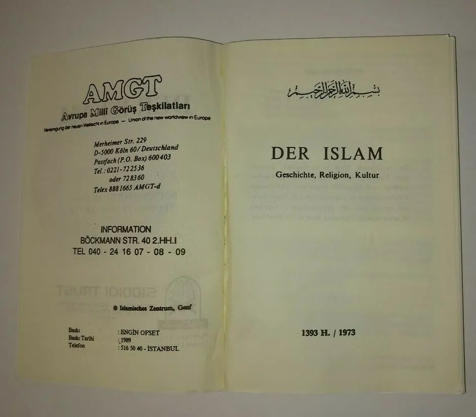 3 Copies of DER Islam in GERMAN #GDI Fast US Shipping