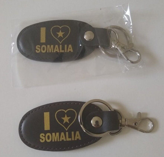 12 Pcs. of I LOVE SOMALIA KEYCHAIN w/ Double Rings #GLKCS-Gift for all Occasion