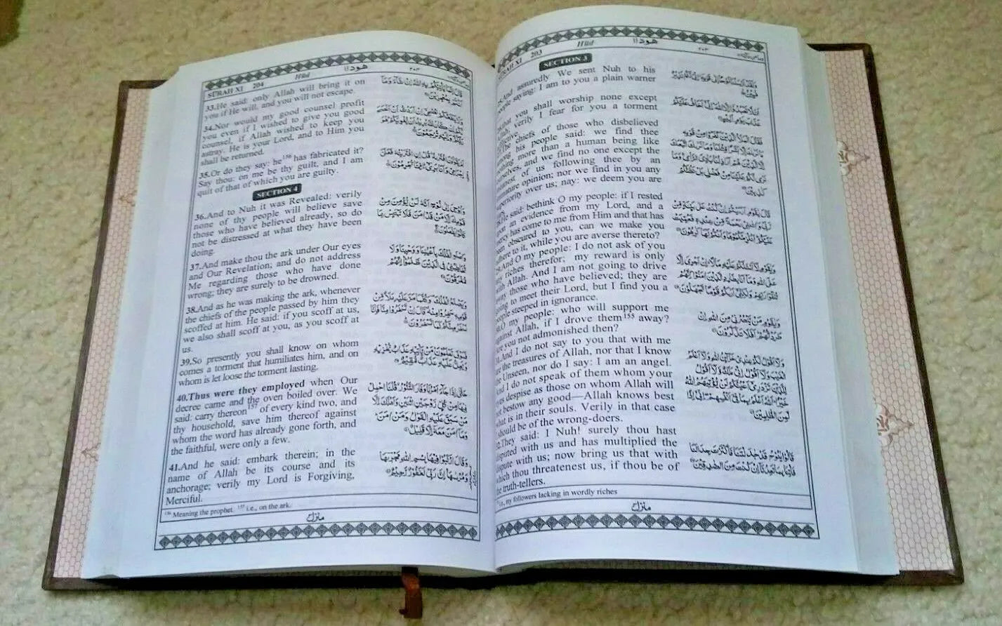 The HOLY QURAN(Arabic+English+Foot Notes)by Maulana Abdul Majid Daryabadi 268-B