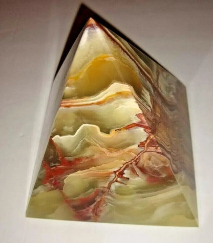 2 Pcs. Hand Carved ONYX PYRAMID #4OP2 [Gift for All Occasions] Fast US Shipping