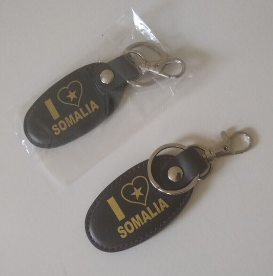 4 Pcs. of I LOVE SOMALIA KEYCHAIN w/ Double Rings #GLKCS-Gift for all Occasions