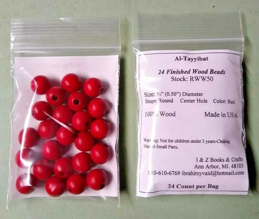 288 Finished Wood Beads100% Wood (Fast US Ship.) #RWW50 Gift for Children